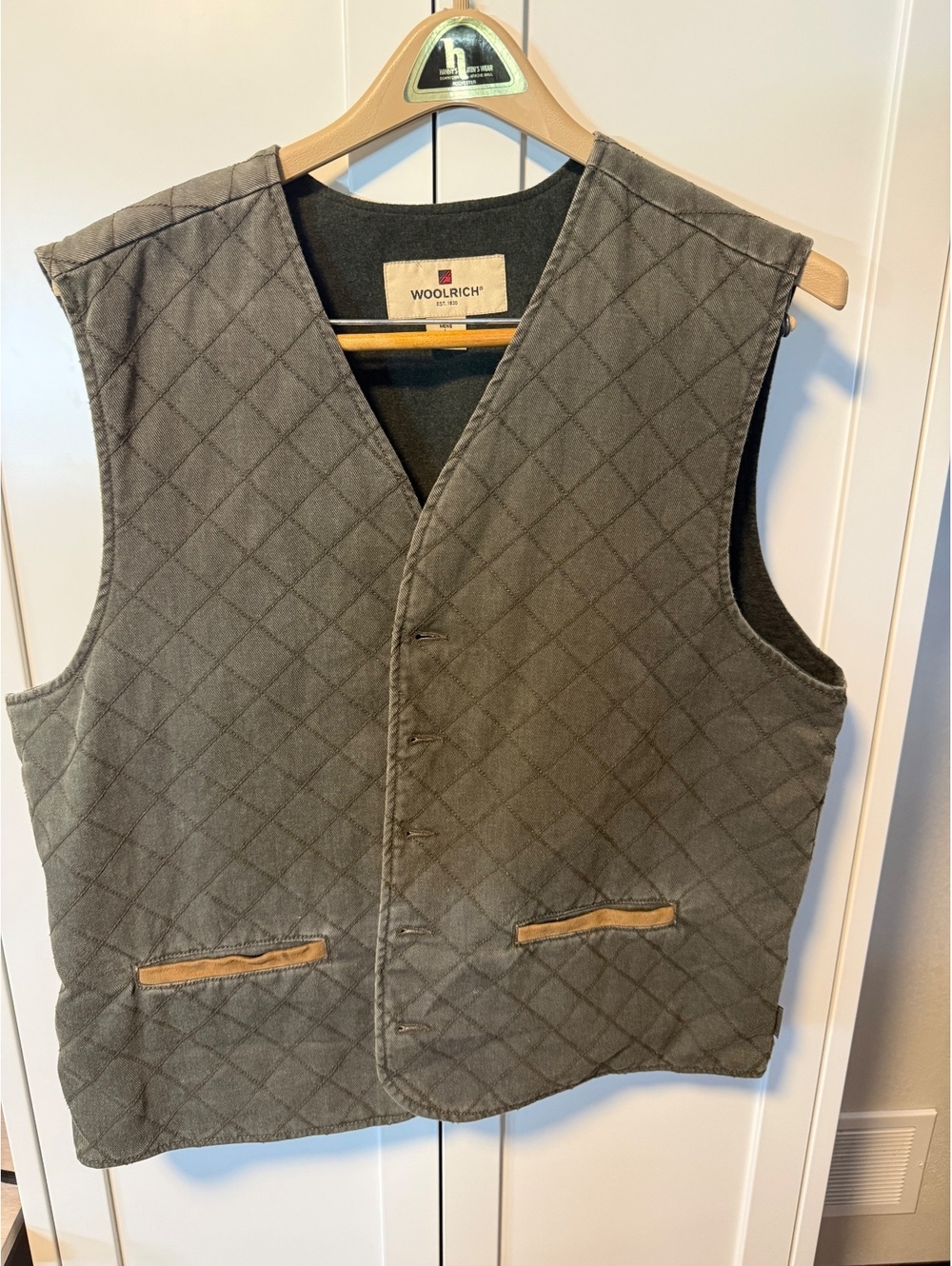 Woolrich Men's Quilted Vest Size Large Green